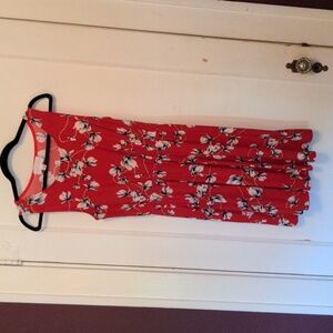 French Grey Magnolia print Dress